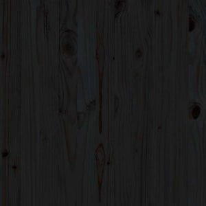 Loungegrupp för trädgården 2 delar svart massiv furu