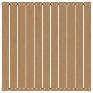 Fotpall med dyna för trädgården honungsbrun massiv furu