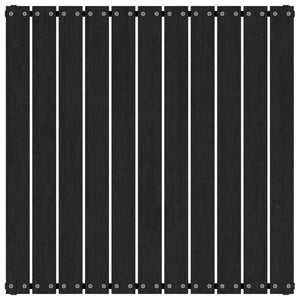 Fotpall med dyna för trädgården svart massiv furu