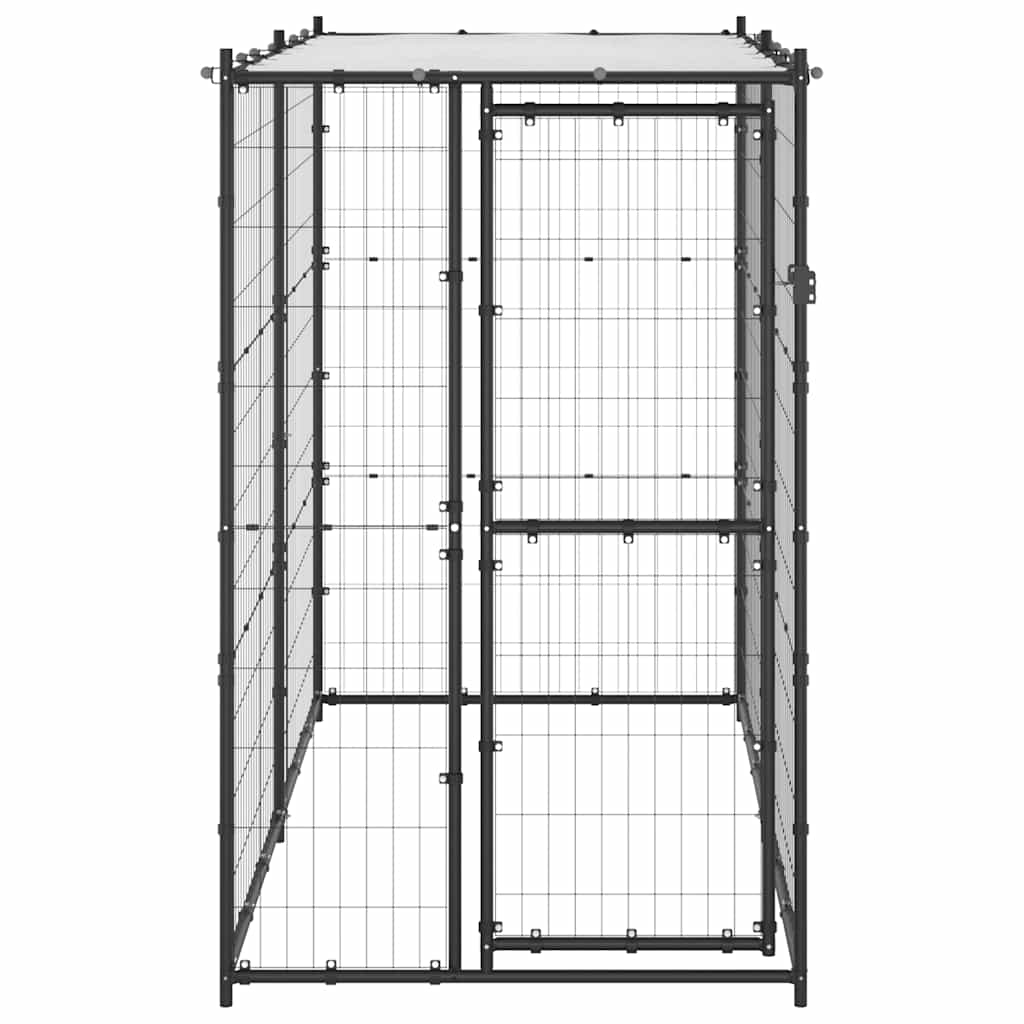 Hundgård för utomhusbruk med tak 110x220x180 cm