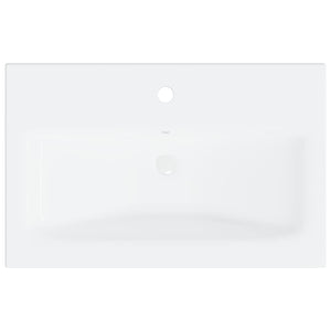 Badrumsmöbler set vit konstruerat trä