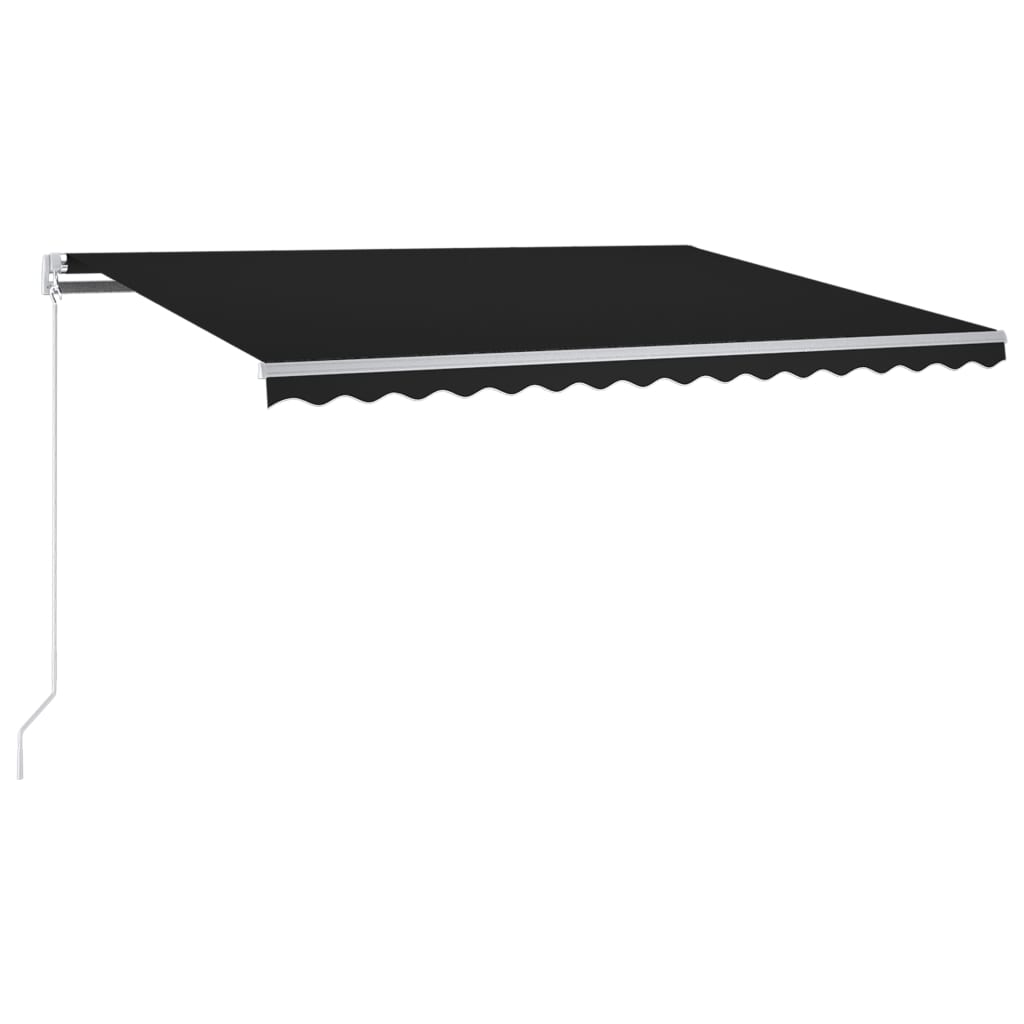 Automatisk markis med vindsensor & LED 300x250 cm antracit