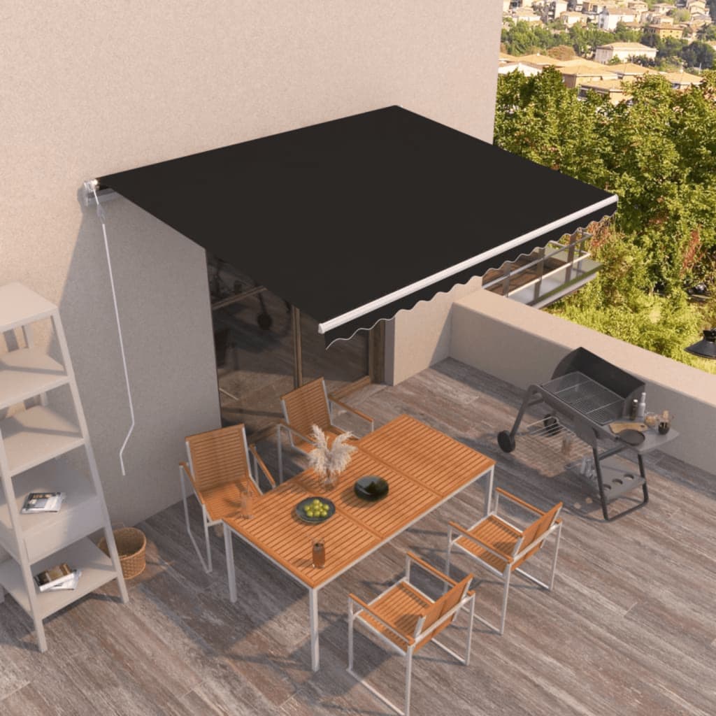 Automatisk markis 400x350 cm antracit