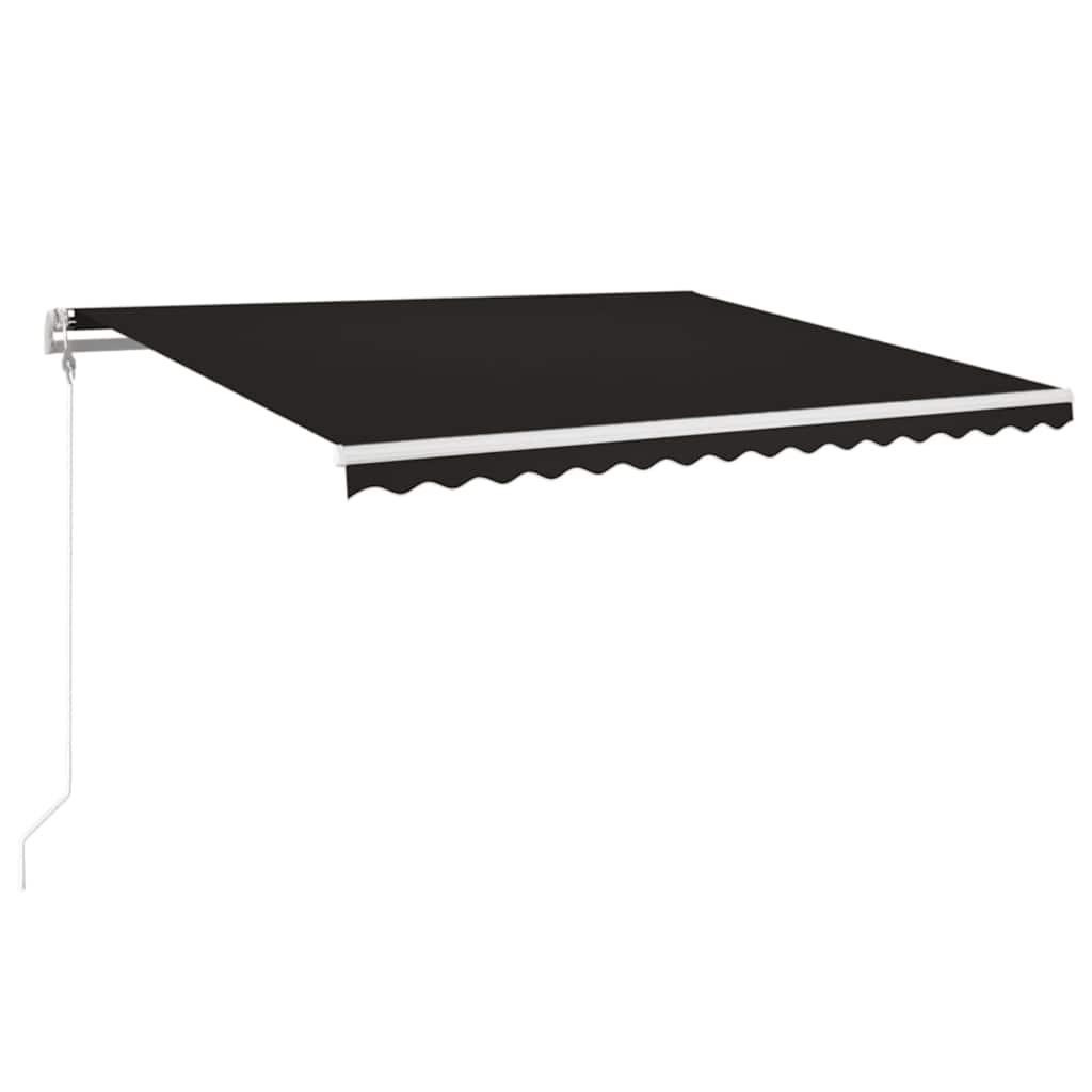 Automatisk markis med vindsensor & LED 400x350 cm antracit