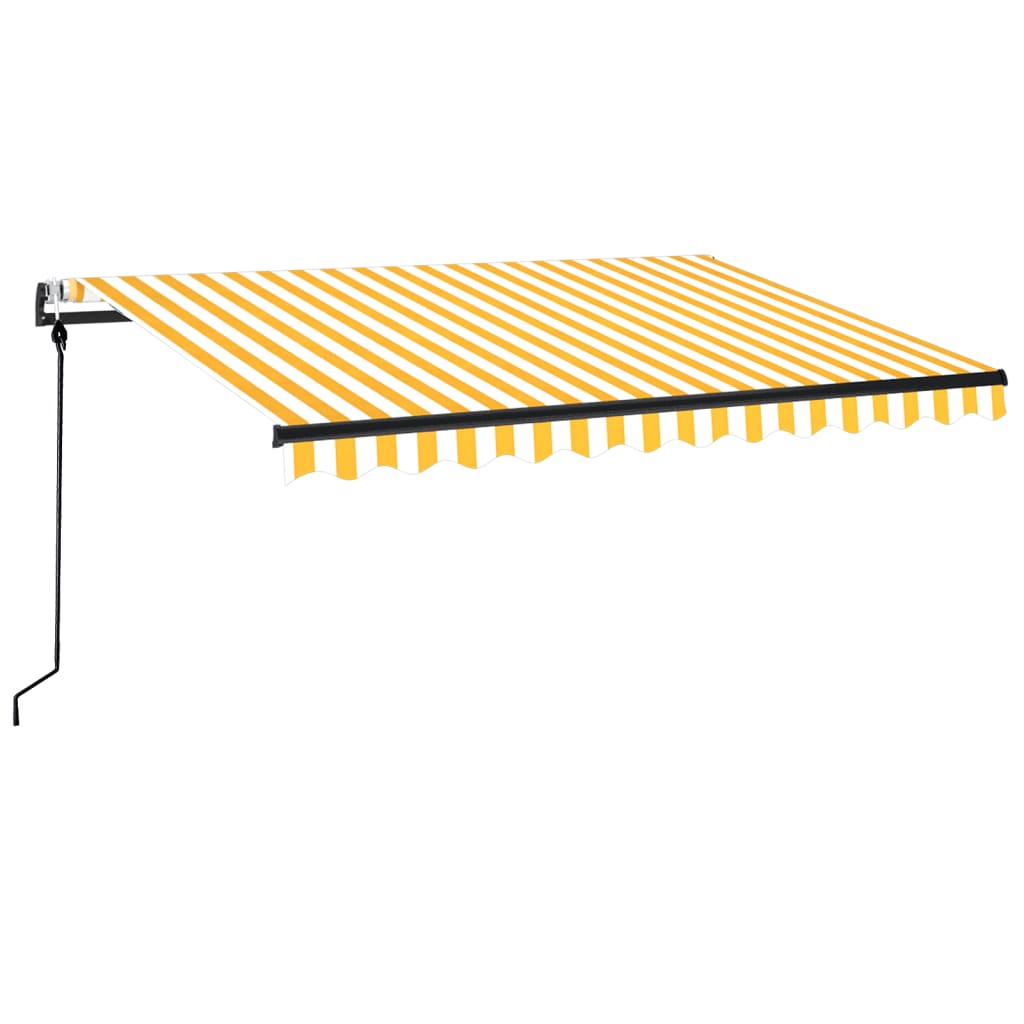Automatisk markis 350x250 cm gul och vit