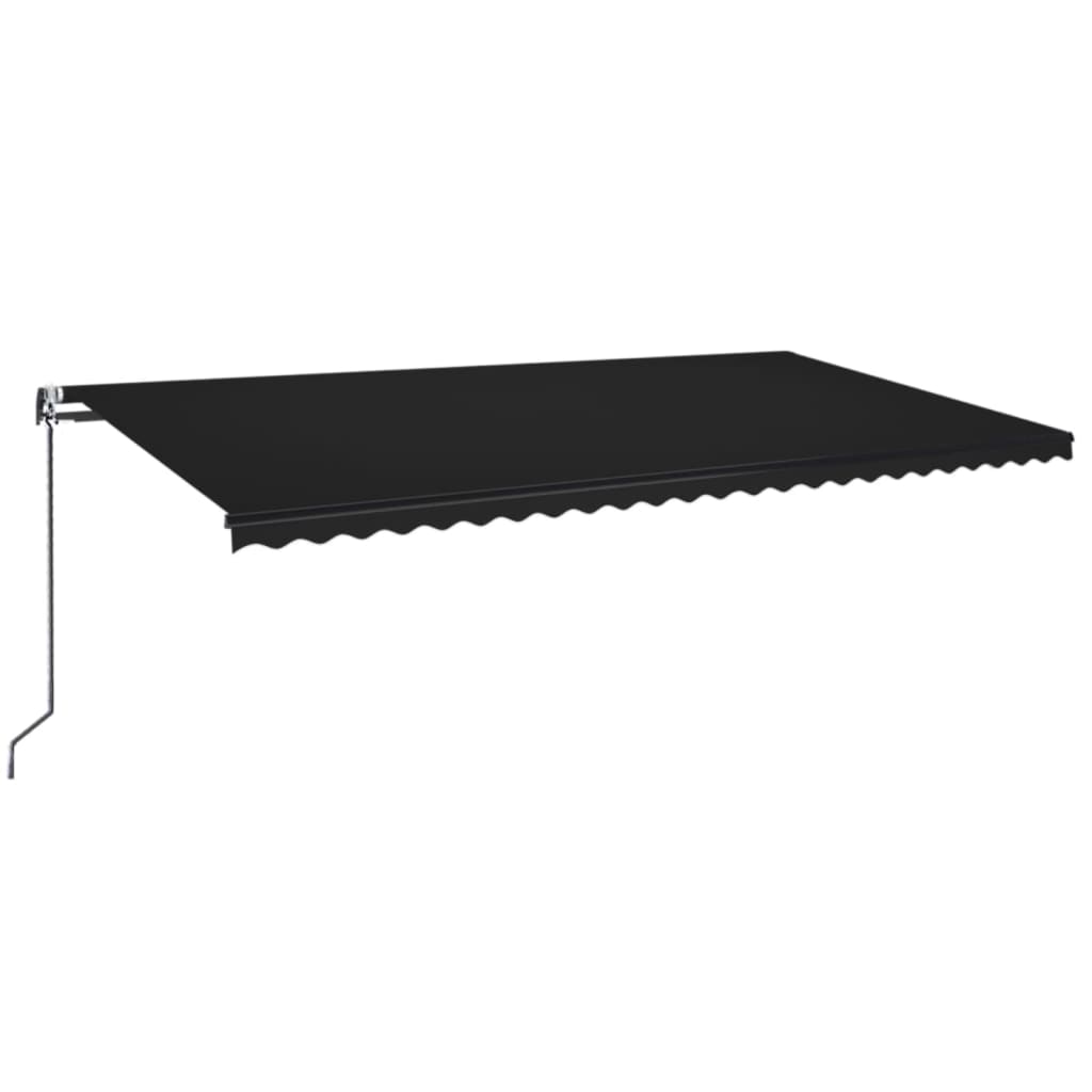 Automatisk markis med vindsensor & LED 600x350 cm antracit