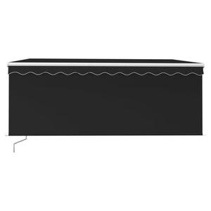 Manuell infällbar markis med rullgardin 3,5x2,5 m antracit