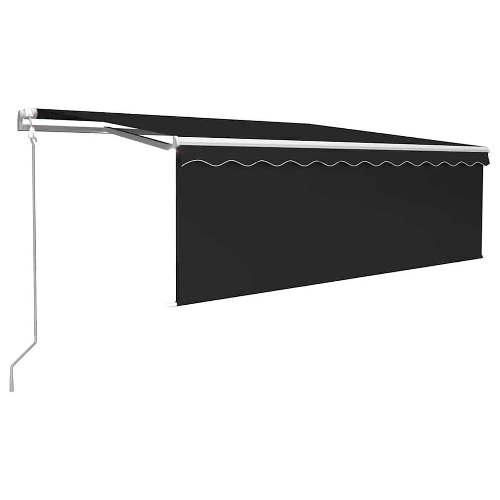 Automatisk markis med rullgardin 4x3m antracit