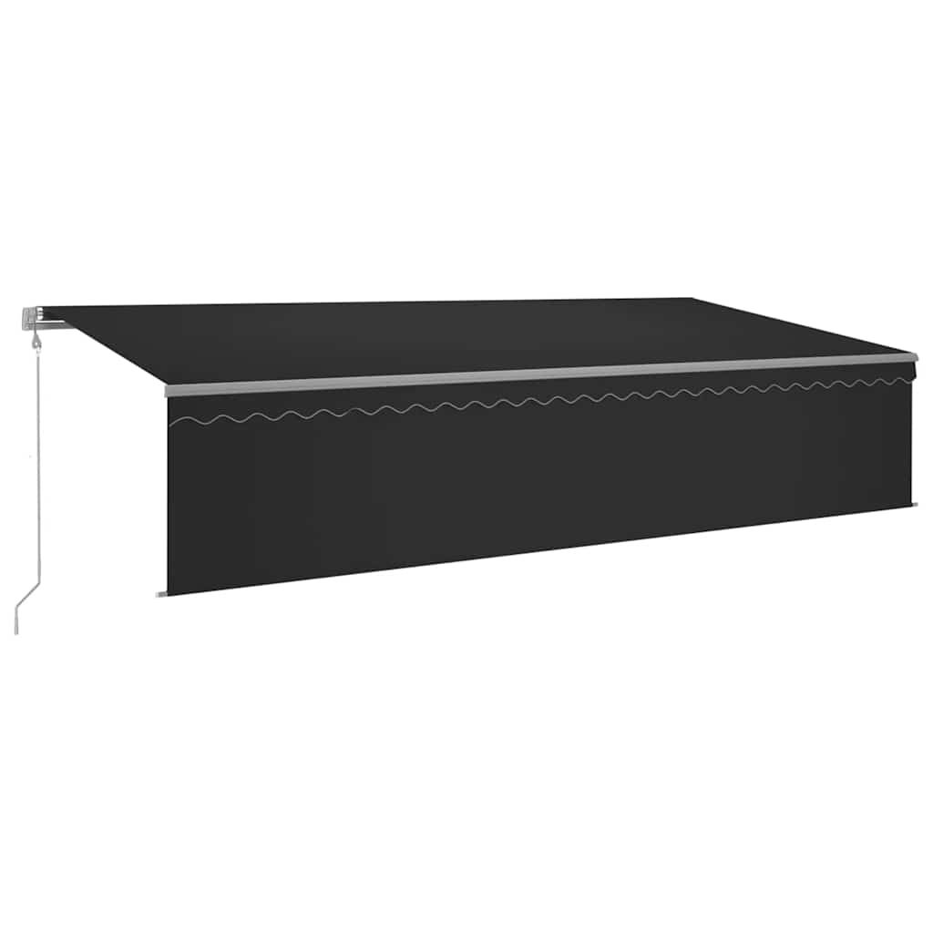 Automatiserad markis med rullgardin 6x3m antracit