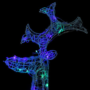 Ren juldekoration 90 LED 60x16x100 cm akryl