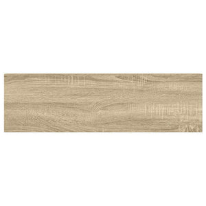 Svävande vägghyllor 4 st ek och vit 80x23,5x3,8 cm MDF