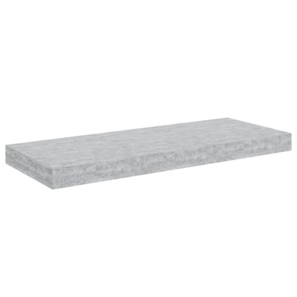 Svävande vägghylla betonggrå 60x23,5x3,8 cm MDF