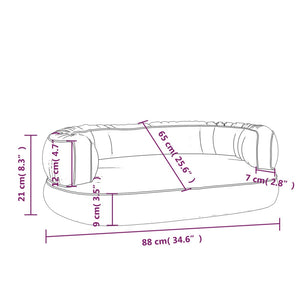 Ergonomisk hundbädd mörkblå 88x65 cm konstläder