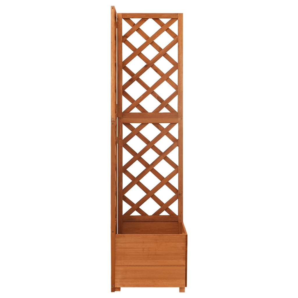 Hörnspaljé med odlingslåda 40x40x150 cm massivt granträ