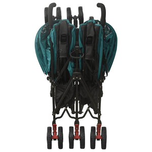 Tvillingvagn grön stål