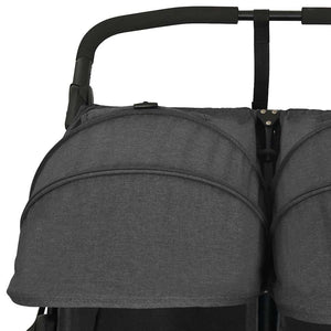 Tvillingvagn antracit stål