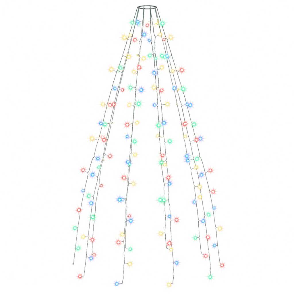 Ljusnät för julgran 150 lysdioder färgglad 150 cm