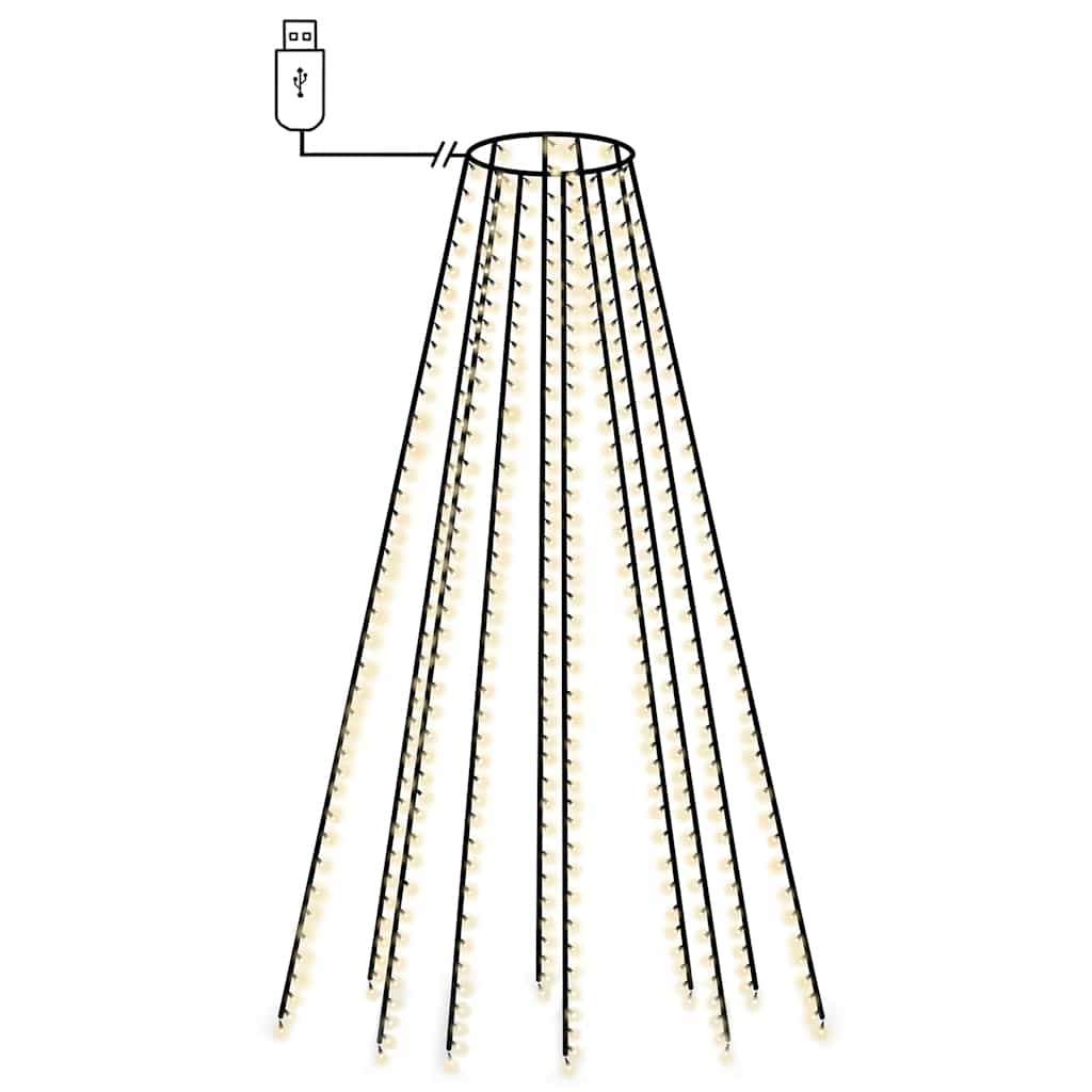 Julgransbelysning 500 cm med 500 LED kallvit inne/ute