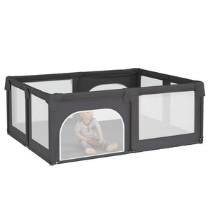 Lekhage med 2 dörrar mörkgrå oxfordtyg