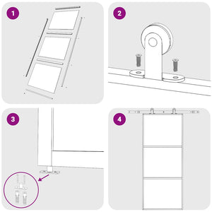 Skjutdörr ESG-glas och aluminium 90x205 cm svart