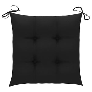 Stapelbara trädgårdsstolar med dynor 6 st massiv teak