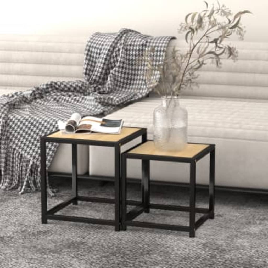 Tebord 2 st MDF sonoma-ek