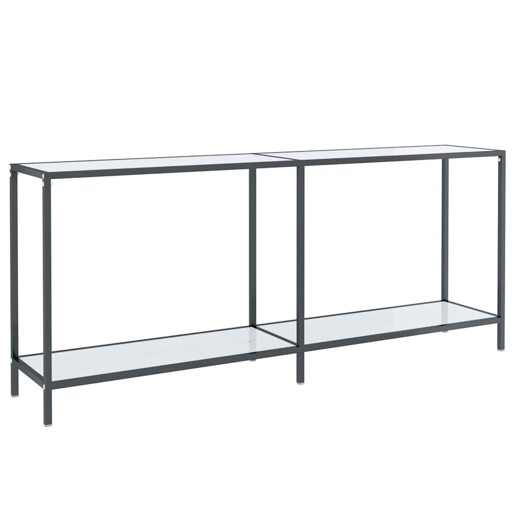 Konsolbord vit 180x35x75,5 cm härdat glas