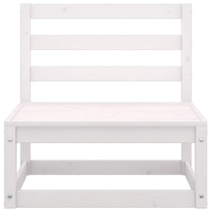 Loungegrupp för trädgården 4 delar vit massiv furu