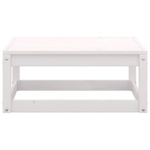 Loungegrupp för trädgården 6 delar vit massiv furu