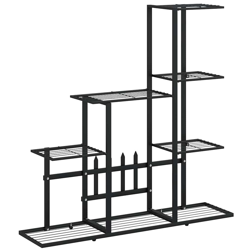 Växtställ 94,5x25x88 cm svart metall