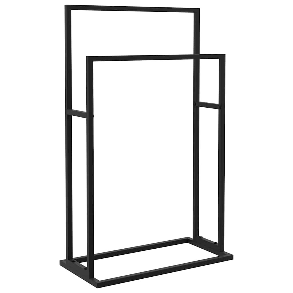 Fristående handdukshängare svart 48x24x78,5 cm järn