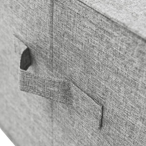 Förvaringslåda 2 st tyg 50x30x25 cm grå