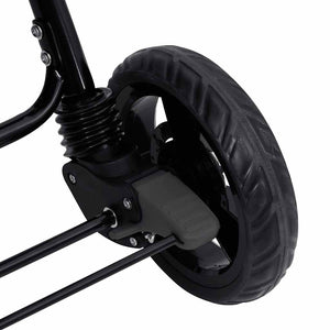 Tandem tvillingvagn mörkgrå stål