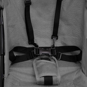 Paraplyvagn ljusgrå och svart stål