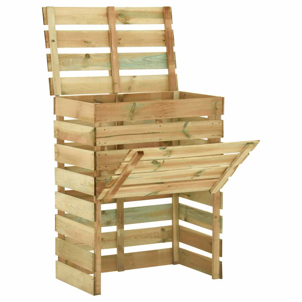 Ribbad trädgårdskompost 2 st 80x50x100 cm impregnerad furu