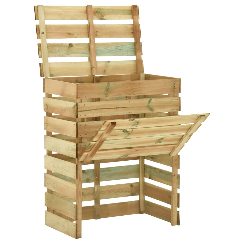 Ribbad trädgårdskompost 4 st 80x50x100 cm impregnerad furu