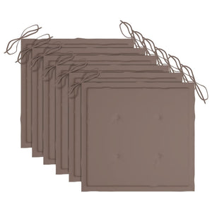 Trädgårdsstolar 6 st med dynor massivt akaciaträ