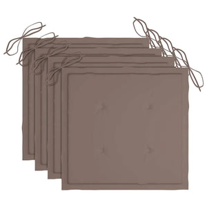 Trädgårdsstolar med dynor 4 st massivt akaciaträ