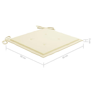 Trädgårdsstolar 6 st med dynor massivt akaciaträ