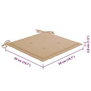 Trädgårdsstolar 6 st med dynor massivt akaciaträ