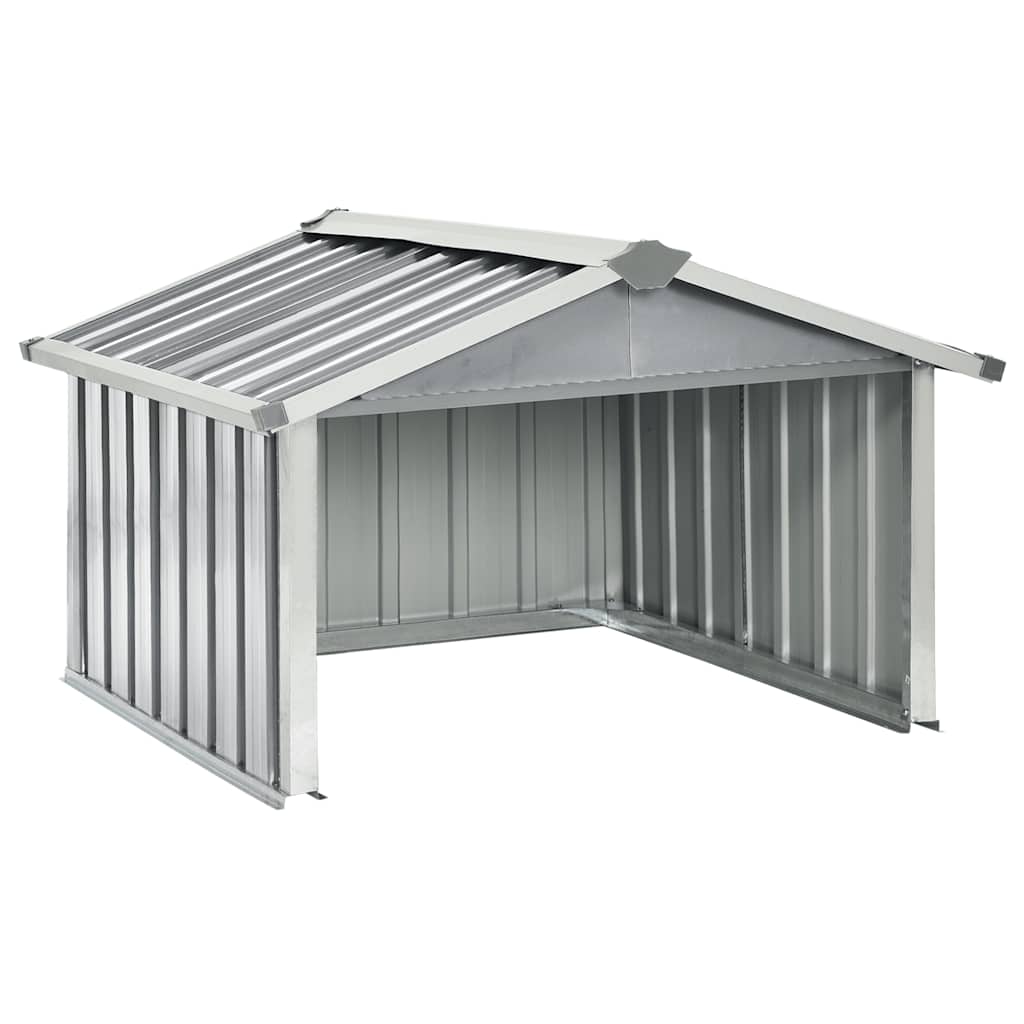 Skjul för robotgräsklippare 92x97x63 cm galvaniserat stål grå