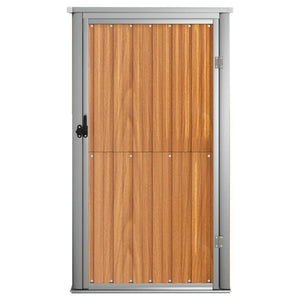 Trädgårdsskjul brun 88x89x161 cm galvaniserat stål