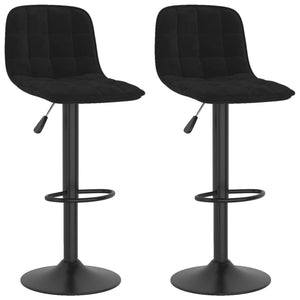 Barstolar 2 st svart sammet