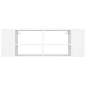 Väggmonterad tv-bänk vit 102x35x35 cm konstruerat trä