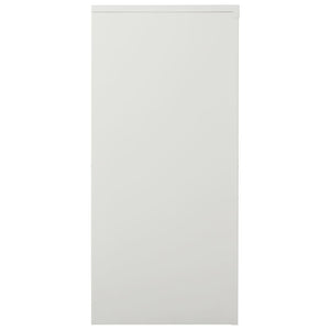 Dokumentskåp med skjutdörr ljusgrå 90x40x90 cm stål