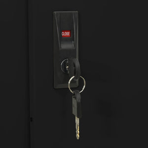 Dokumentskåp med skjutdörr antracit 90x40x180 cm stål