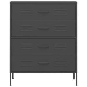 Byrå antracit 80x35x101,5 cm stål