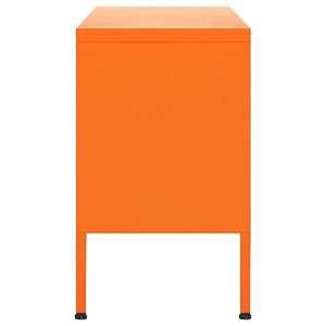 Tv-bänk orange 105x35x50 cm stål