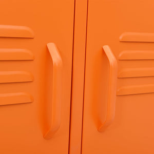 Tv-bänk orange 105x35x50 cm stål