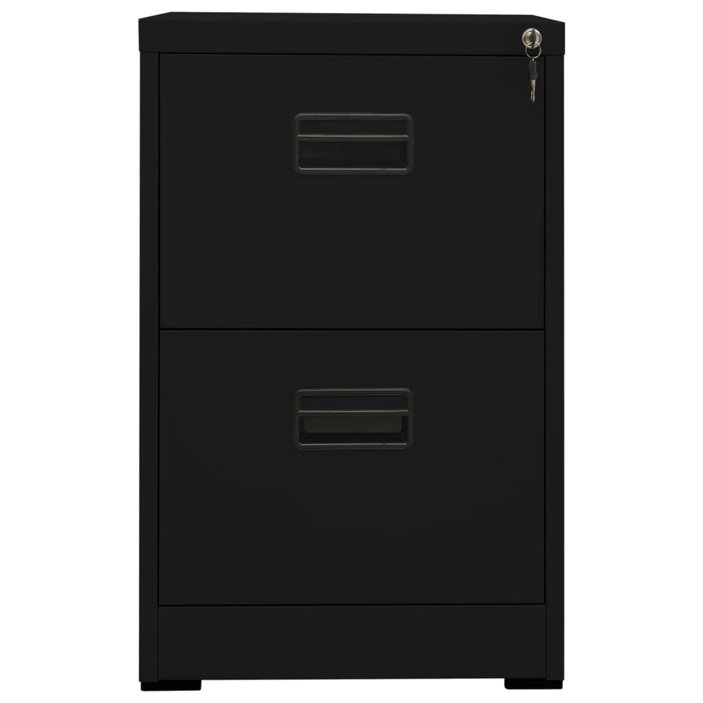 Dokumentskåp svart 46x62x72,5 cm stål